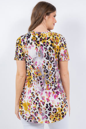 boutique shopping pensacola top blouse clothing leopard safari v-neck