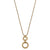 Catrine Ribbed Pendant Necklace, Worn Gold