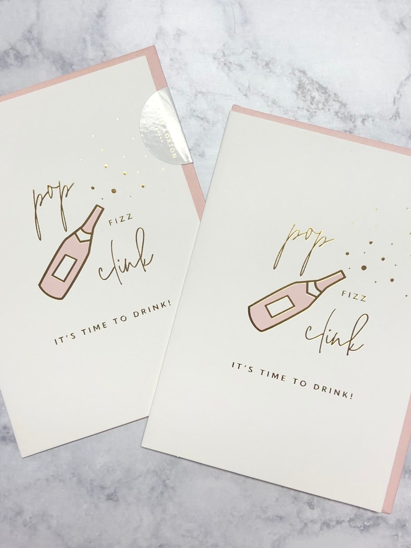 KL Pop Fizz Clink, It's Time To Drink Greeting Card
