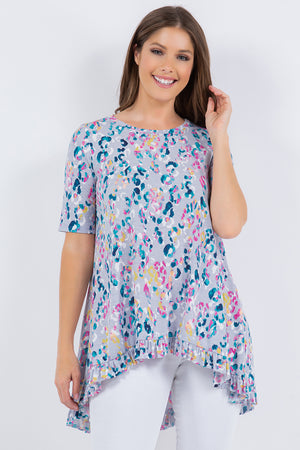 boutique shopping pensacola top blouse leopard tunic multi color fun 