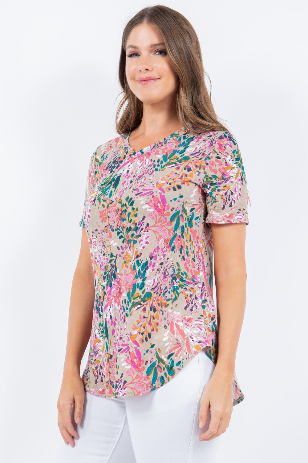 boutique shopping pensacola floral top blouse clothing multi-color 
