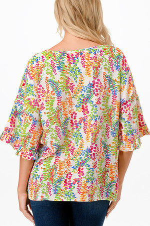 boutique shopping pensacola curvy plus floral top blouse clothing ruffle