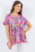 boutique shopping pensacola top blouse clothing floral multi-color curvy plus