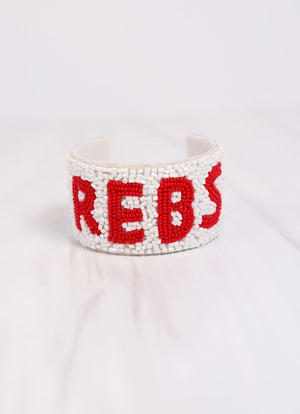 pensacola beaded cuff bracelet florida boutique ole miss rebels oxford mississippi the grove rebs