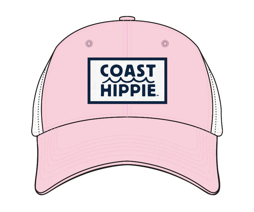 Coast Hippie Logo Patch Hat, Pink