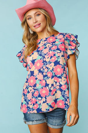 boutique shopping pensacola top clothing floral ruffle cute fun colorful
