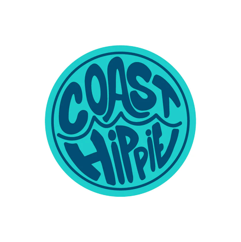 boutique shopping pensacola coast hippie groovy sticker gift blue circle