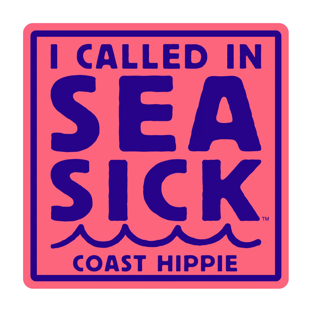 boutique shopping pensacola coast hippie sticker seasick gift pink