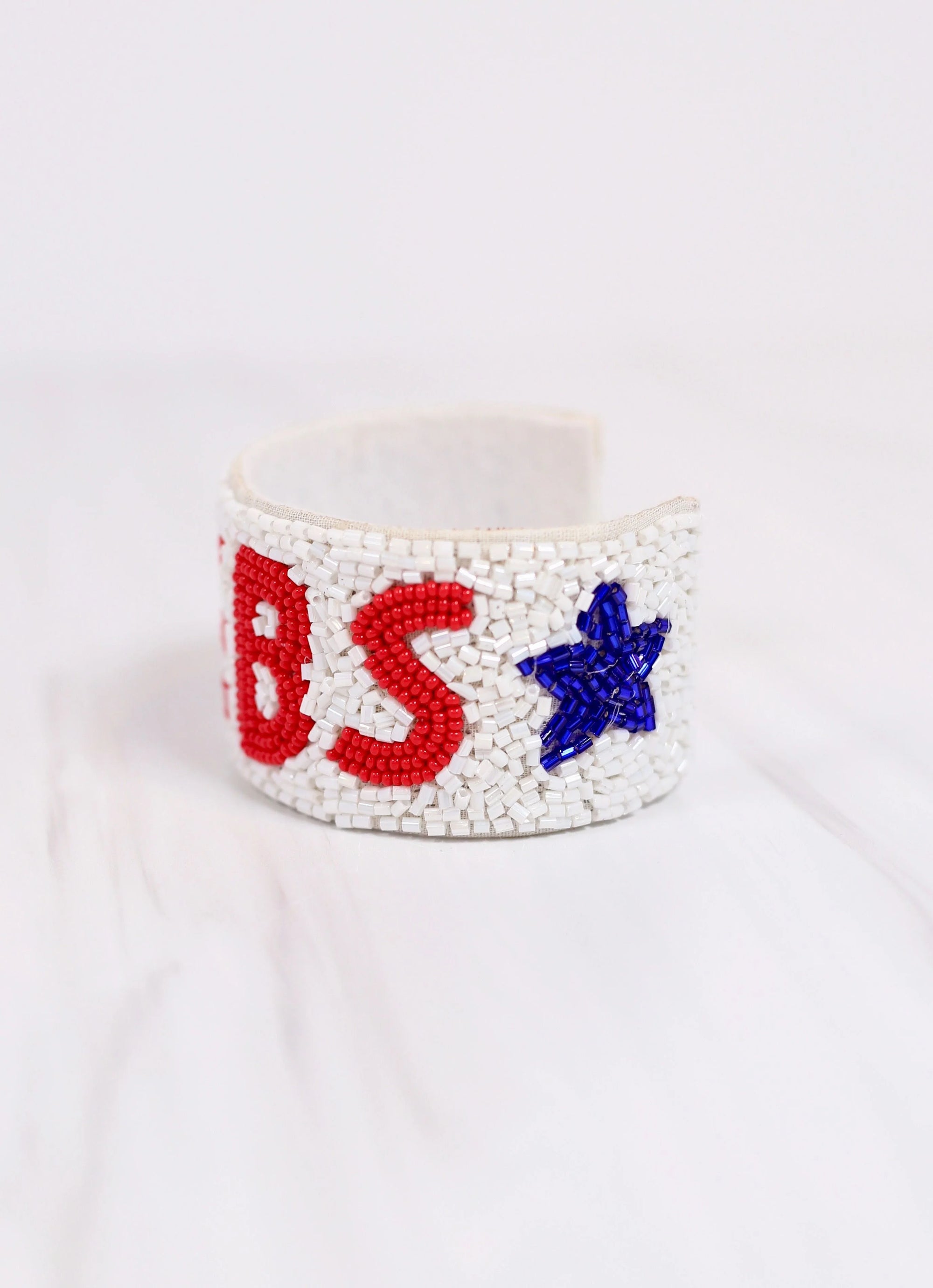pensacola beaded cuff bracelet florida boutique ole miss rebels oxford mississippi hotty toddy the grove rebs