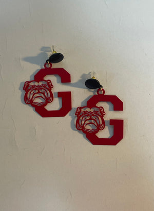 Letter G Bulldog Earrings