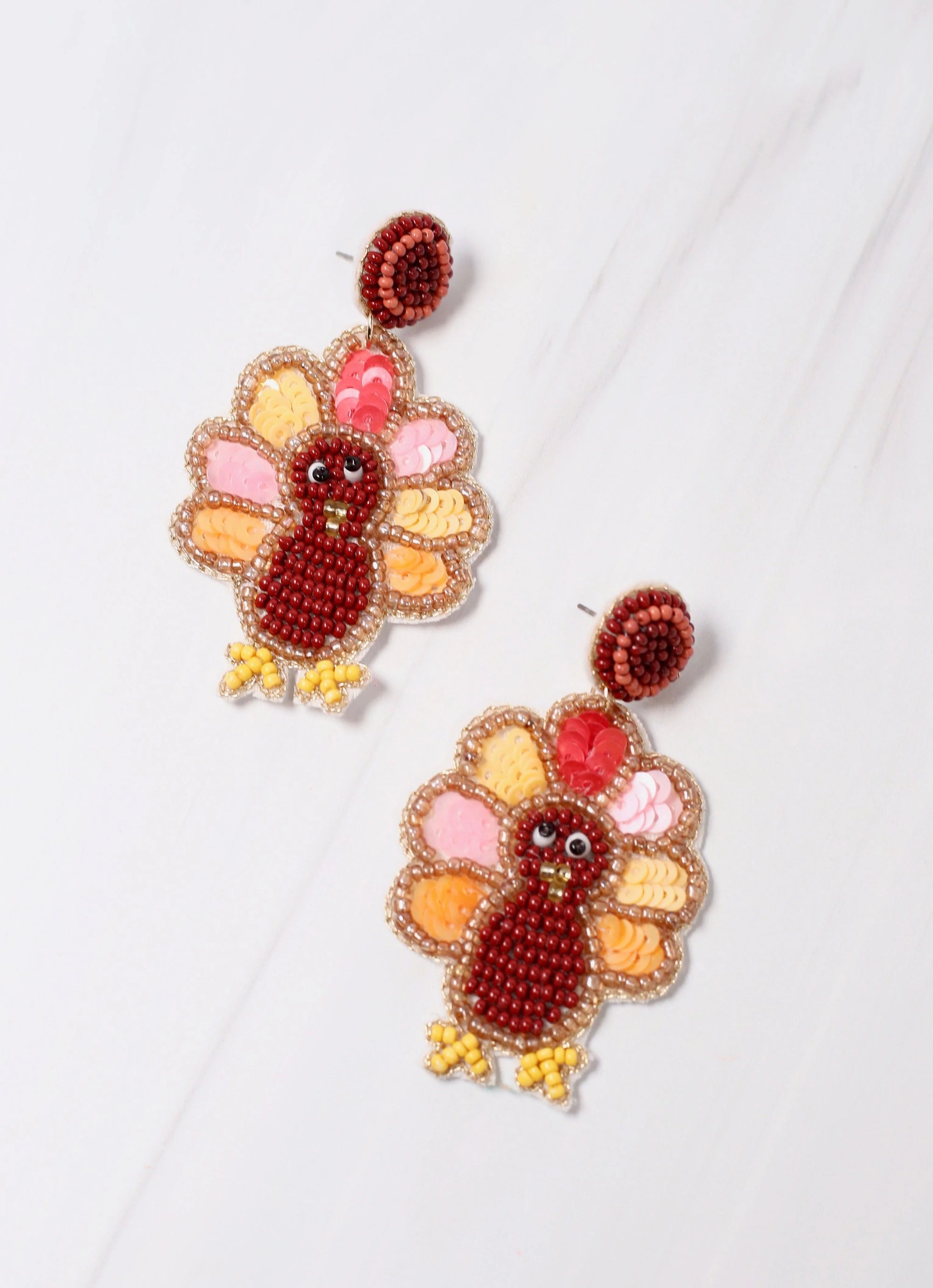 Thankful Turkey Earrings