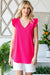boutique shopping pensacola top clothing pink v-neck ruffle