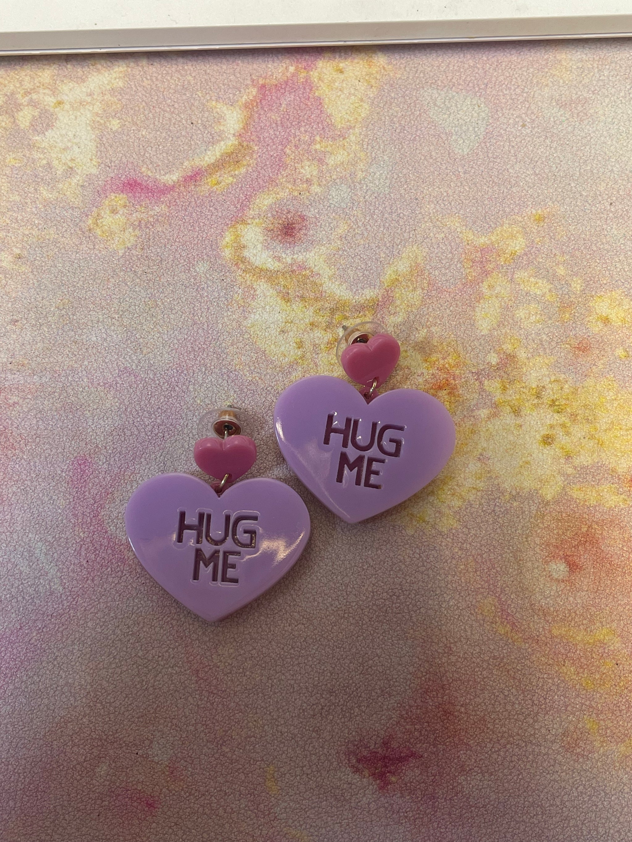 2.5 Valentine's Day Dangle Conversation Heart Earrings by hildie & jo