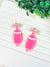 boutique shopping pensacola florida football pink earrings jewelry accessories dangle glitter gameday gift 