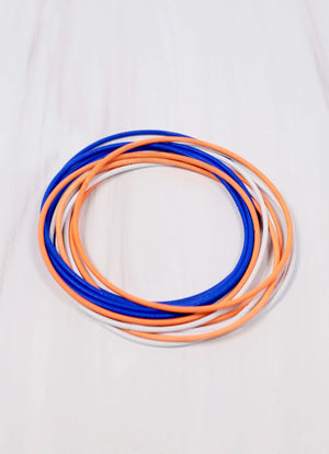 Touchdown Bracelet Set Blue/Orange