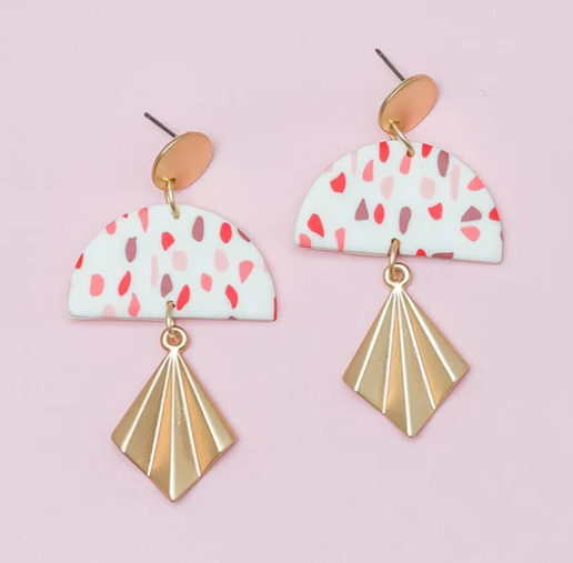 boutique shopping pensacola florida earrings jewelry clay metal pink spotted gifts