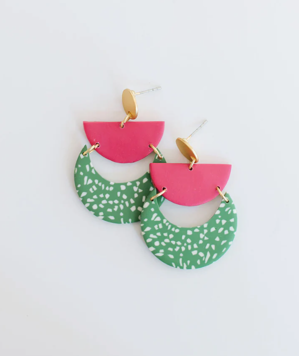 pensacola boutique shopping florida jewelry earrings green pink watermelon clay