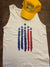 boutique shopping pensacola florida blue angels flag red white blue glitter beach  tank top clothing