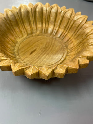 Wooden Sunflower Bowl, Large