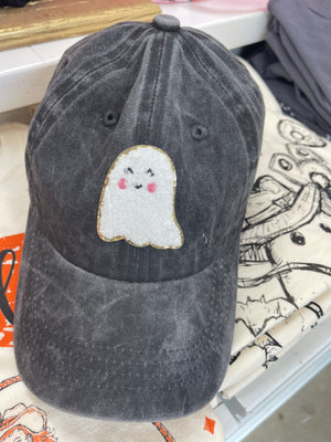 Ghost Patch Hat, Black
