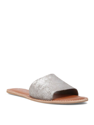 Matisse Cabana Sandal, Pewter Frosted Suede