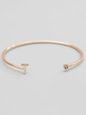 Initial Cuffs, 18k Gold Plated