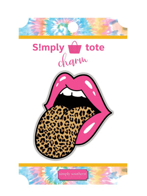 Boutique Pensacola SS Simply Tote Charms Leopard Lips