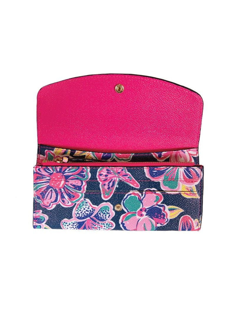 Boutique Pensacola SS Slim Snap Wallet, Butterfly 