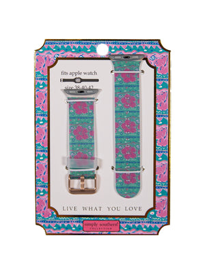 Boutique Pensacola SS Watch Band Hibiscus