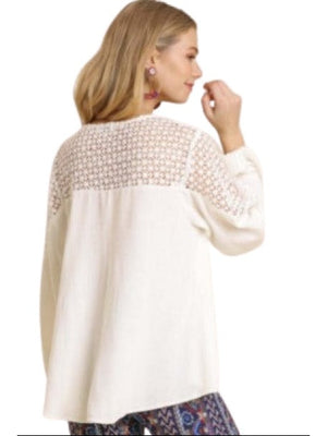 Boutique Pensacola Sending Wishes Top White Back View