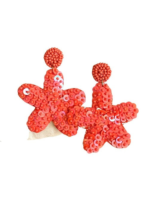 Boutique Pensacola Starfish Beaded Earrings 