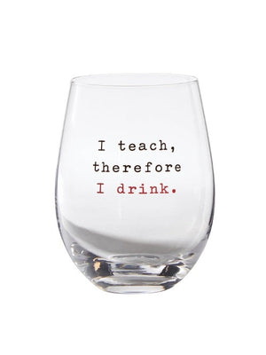 Boutique Pensacola Teacher Themed Stemless Wine Teach