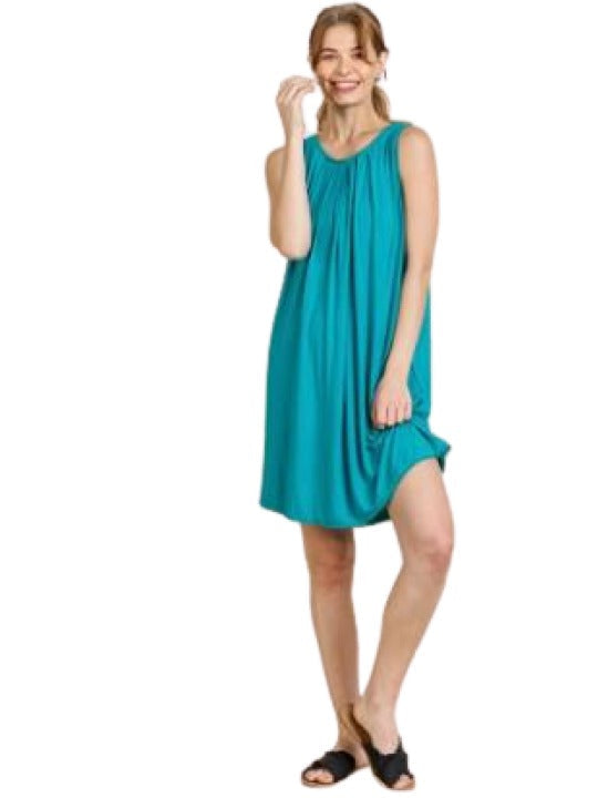 Boutique Pensacola Wandering Through Crochet Dress, Turquoise