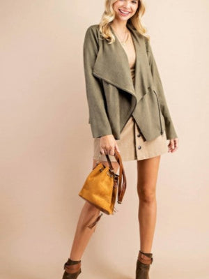 Layer it Up Suede Jacket, Olive