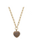 Gwenyth Gemstone Puffy Heart Necklace in Brown Jasper CANVAS