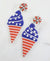 USA Ice Cream Cone Earrings