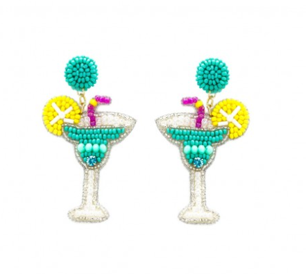 Crazy Cocktail Beaded Earrings