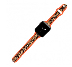 Orange and Leopard Watchband