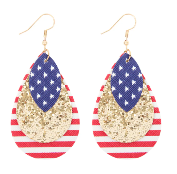 50 States Patriotic Earrings