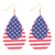 USA Teardrop Patriotic Earrings