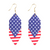 USA Hexagon Patriotic Earrings