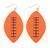Orange and Navy Football Earrings