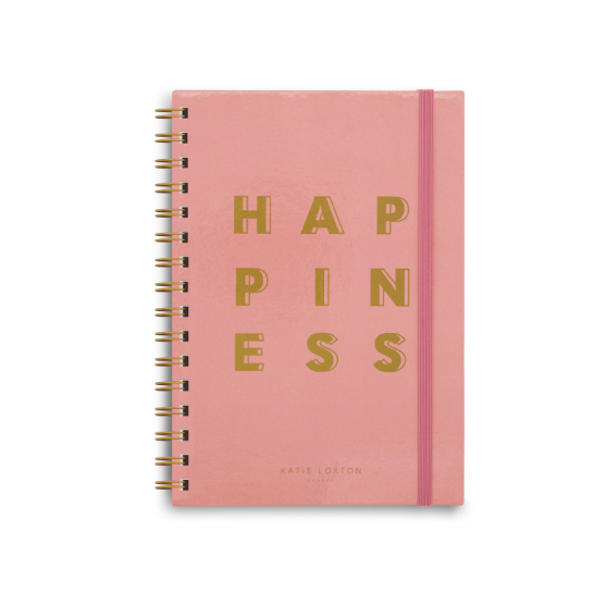 Happiness Spiral Notebook Coral KL
