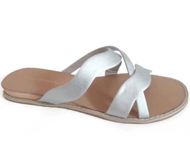 boutique shopping pensacola shoes accessories sandals flat metallic silver beach resort accessories