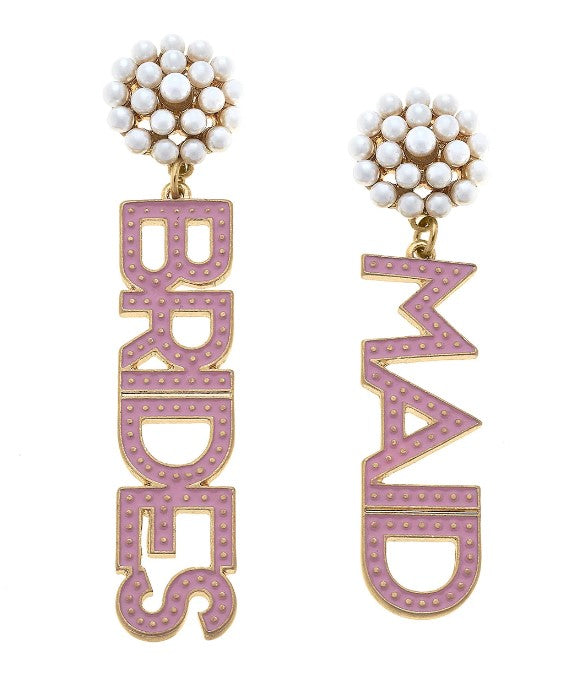 Bridesmaid Pearl Cluster Earrings