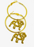 Bulldog Hoop Gold Earrings