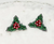Christmas Holly Beaded Earrings