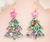 Multi Colored Tree with Pink Star Earrings