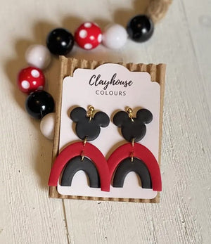 boutique shopping pensacola mickey minnie mouse large rainbow earrings jewelry accessories disney dangle