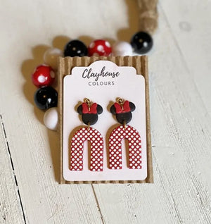 boutique shopping pensacola minne mickey mouse polka dot arch dangle earrings jewelry accessories